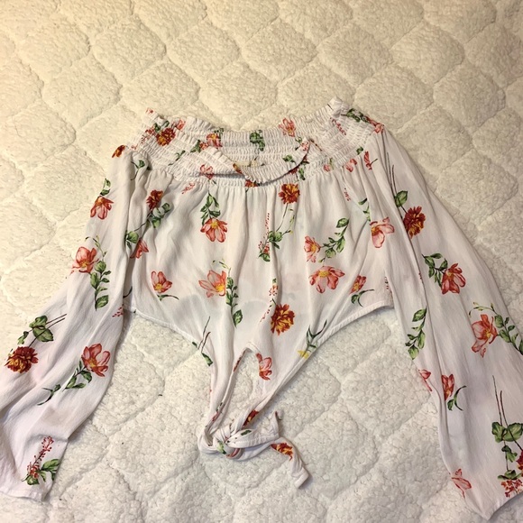 PacSun Tops - Pacsun Flower Tie Front Blouse